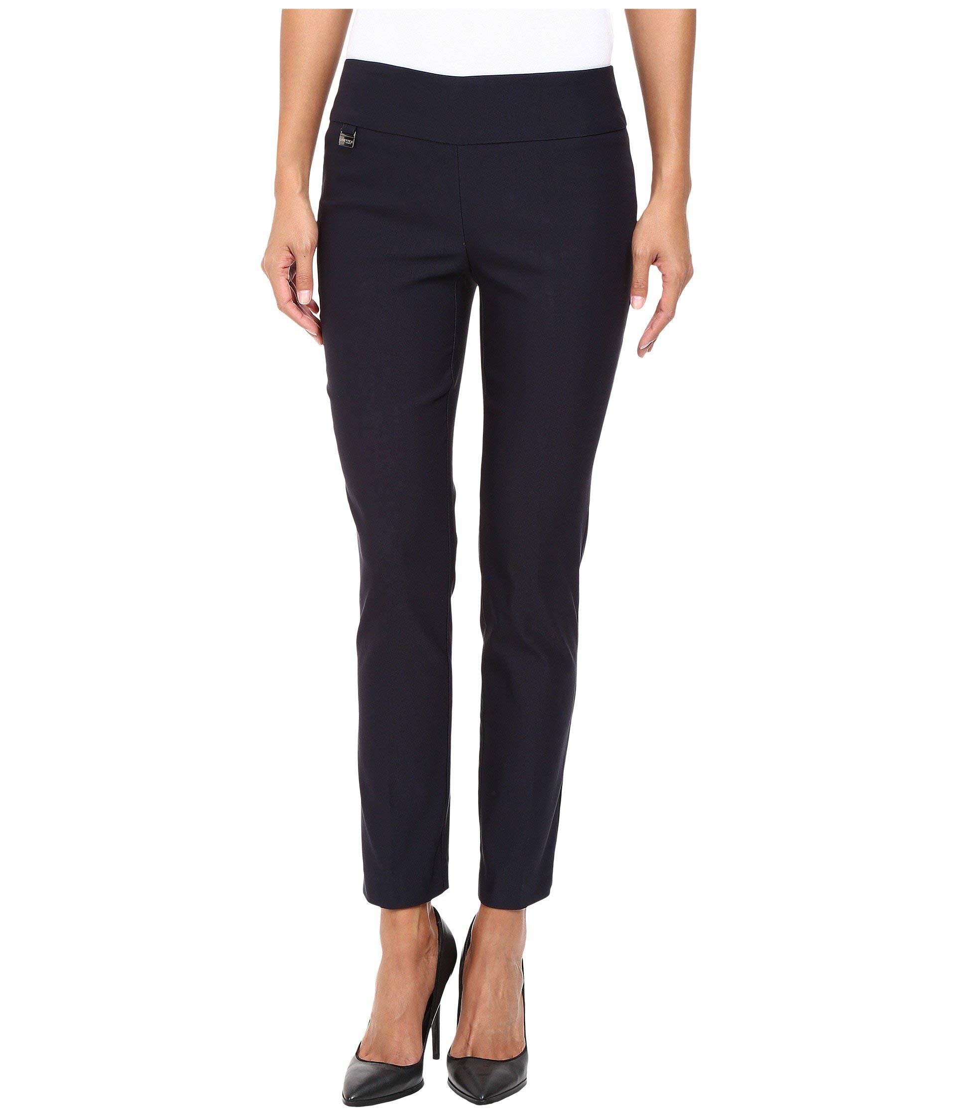Lisette L Montreal Solid Magical Lycra Ankle Pants for Women - Stretchy Comfort Fit High Waist Yoga Pants - Perfect for Workout, Yoga, Lounge & Casual Wear