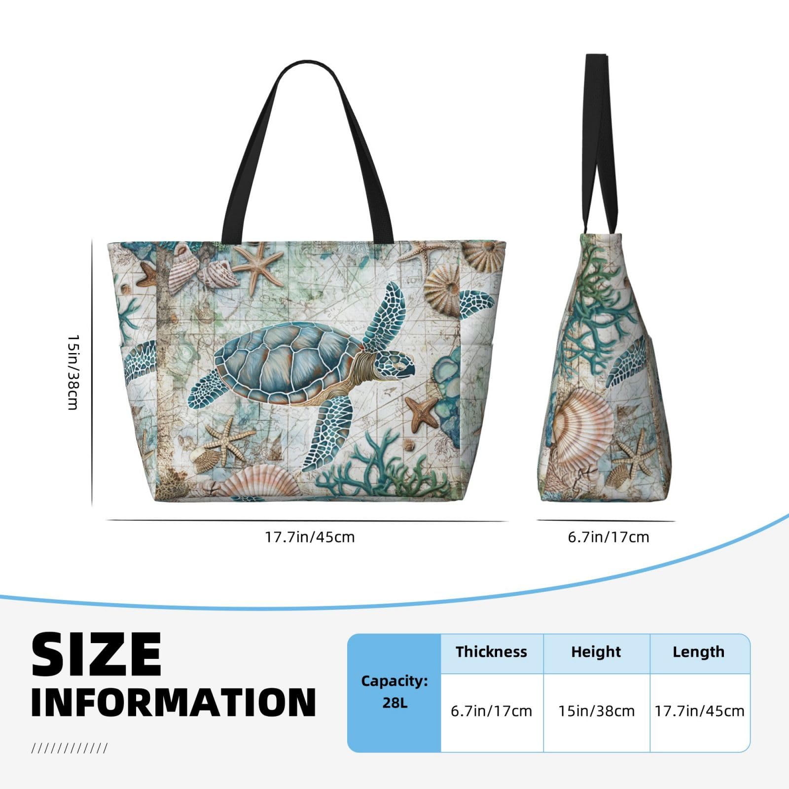Waterproof & Sandproof Beach Tote Bag for Women - Large Travel Tote with Wet Pocket - Perfect for Beach Vacations, Pool Days & Weekend Getaways