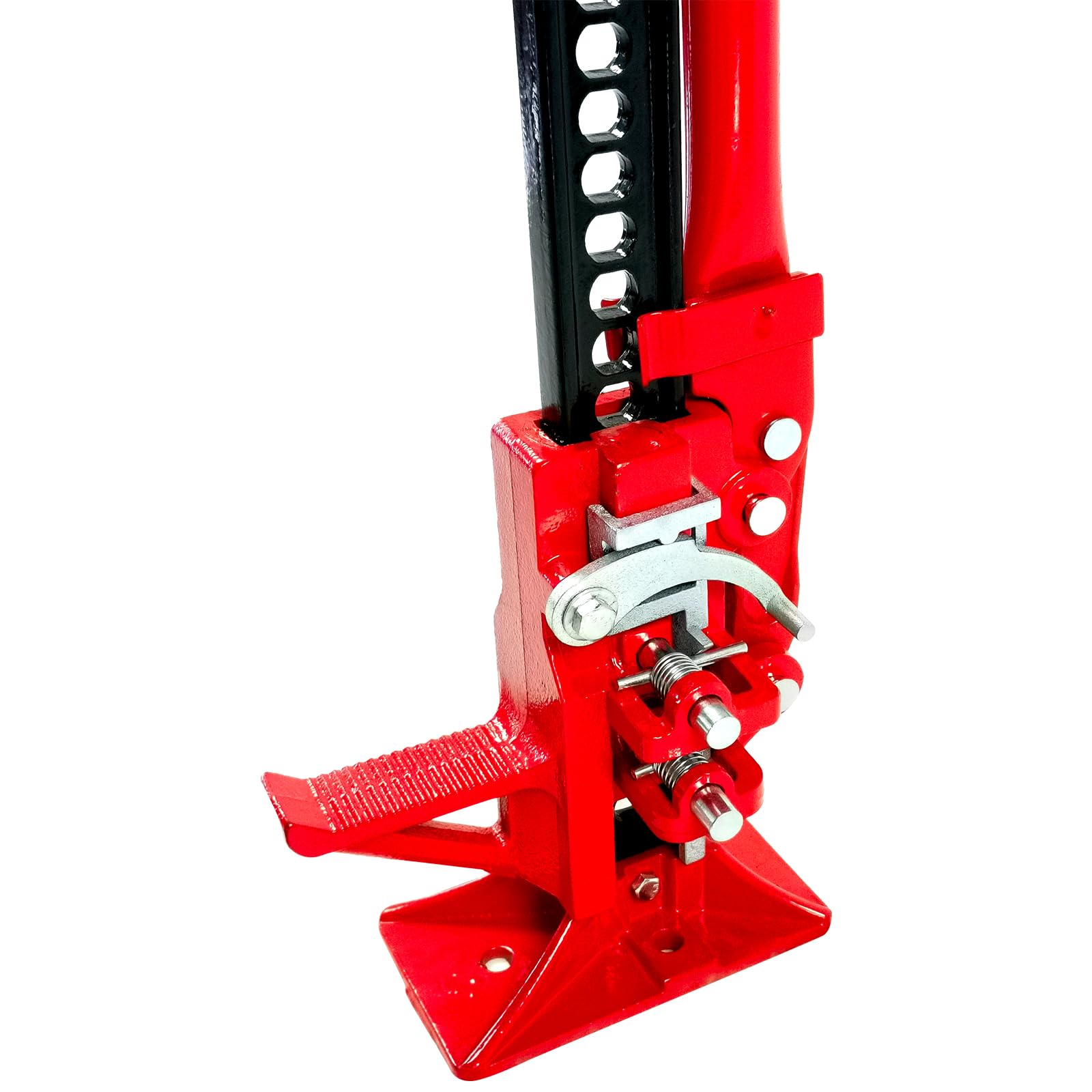 60 Inch High Lift Ratcheting Off Road Utility Farm Jack - 6000lbs/3Ton Heavy Duty Tractor Jack for Trucks, SUVs & Bumper Lifting - Ideal for Off-Road Recovery, Farm Work & Vehicle Maintenance (Red)