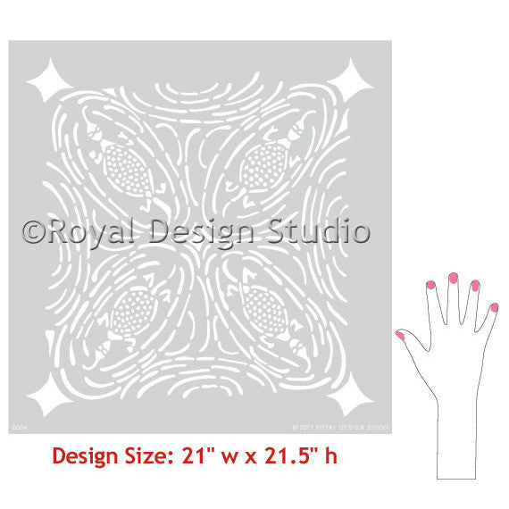 Authentic Yoruba African Wall Stencil - Traditional Handmade Home Decor for DIY Wall Painting & Cultural Art Projects | Perfect for Living Room, Bedroom, and Ethnic Themed Spaces