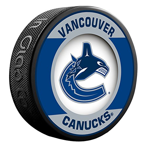 Official Vancouver Canucks Retro Hockey Puck - NHL Licensed Collectible for Fans, Display & Game Day Souvenirs
