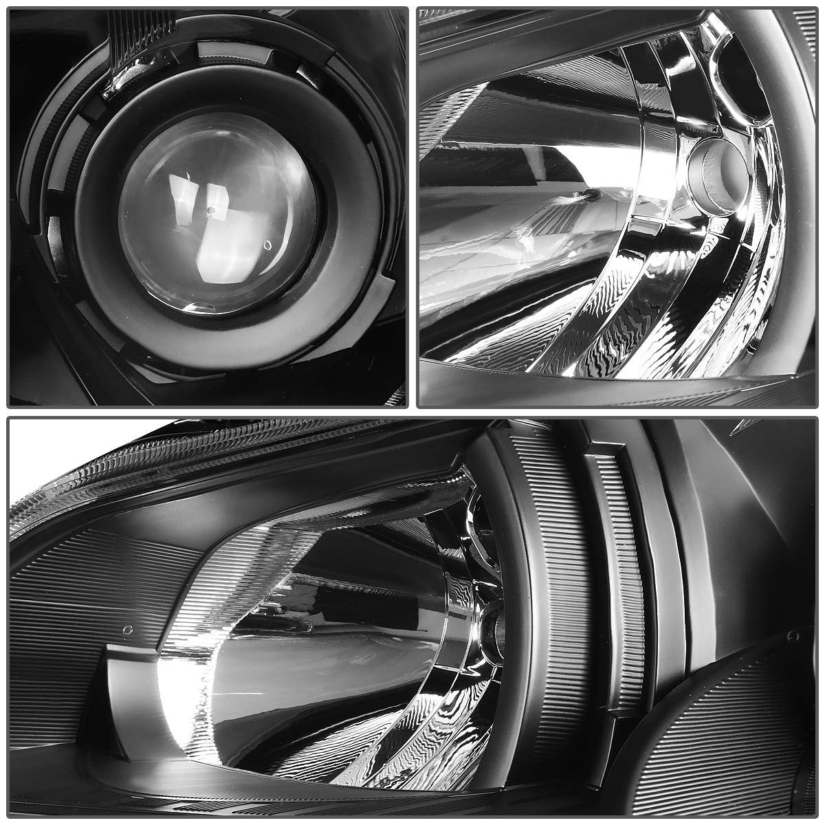 DNA Motoring HL-OH-SLEG10-BK-CL1 Black Housing Clear Corner Projector Headlights Replacement for 2010-2014 Subaru Legacy Outback - Upgrade Your Nighttime Driving Visibility & Style