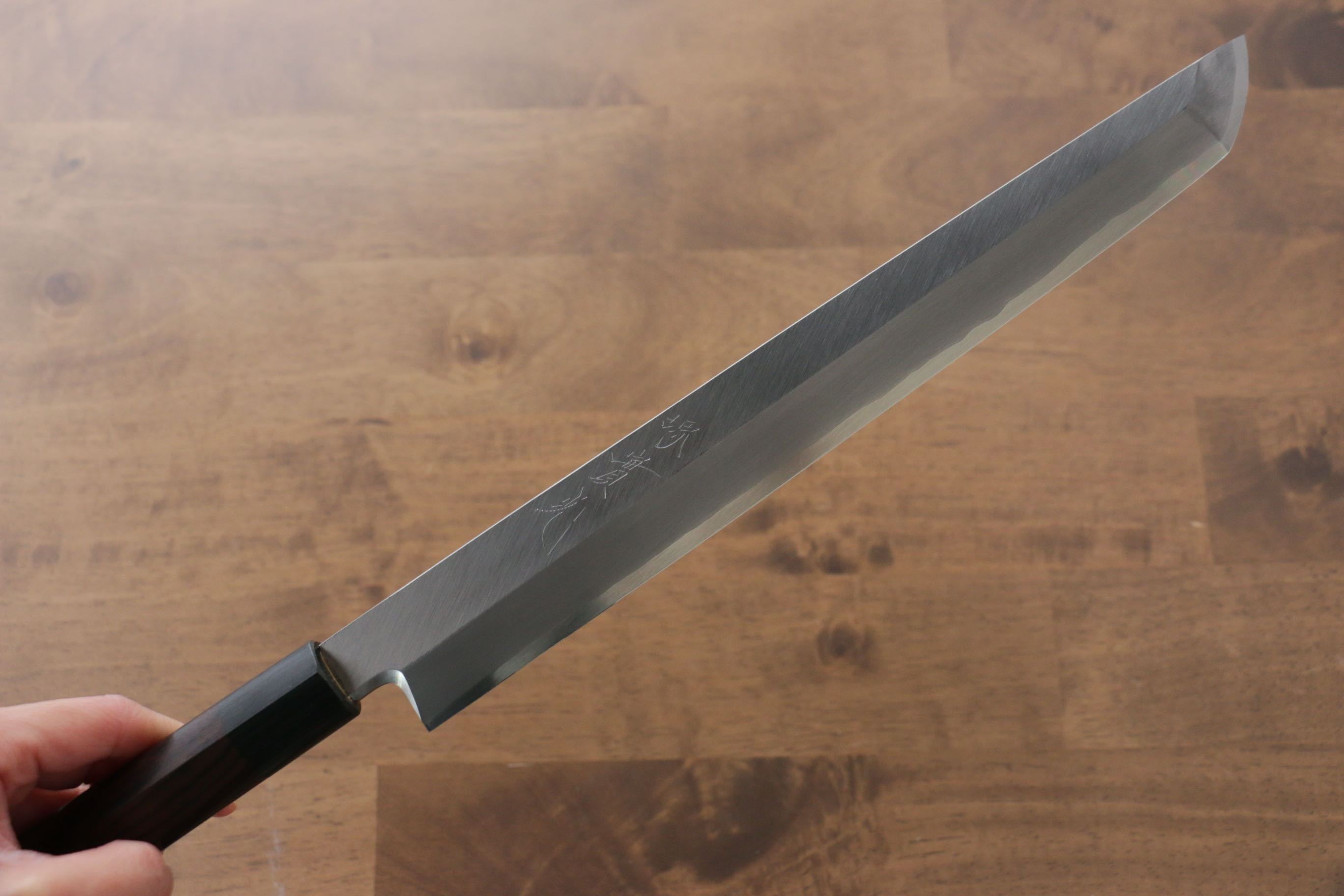 Premium Jikko Silver Steel No.3 Sakimaru Yanagiba 270mm Japanese Sushi Knife with Ebony Wood Handle - Perfect for Sushi Chefs & Professional Kitchen Use