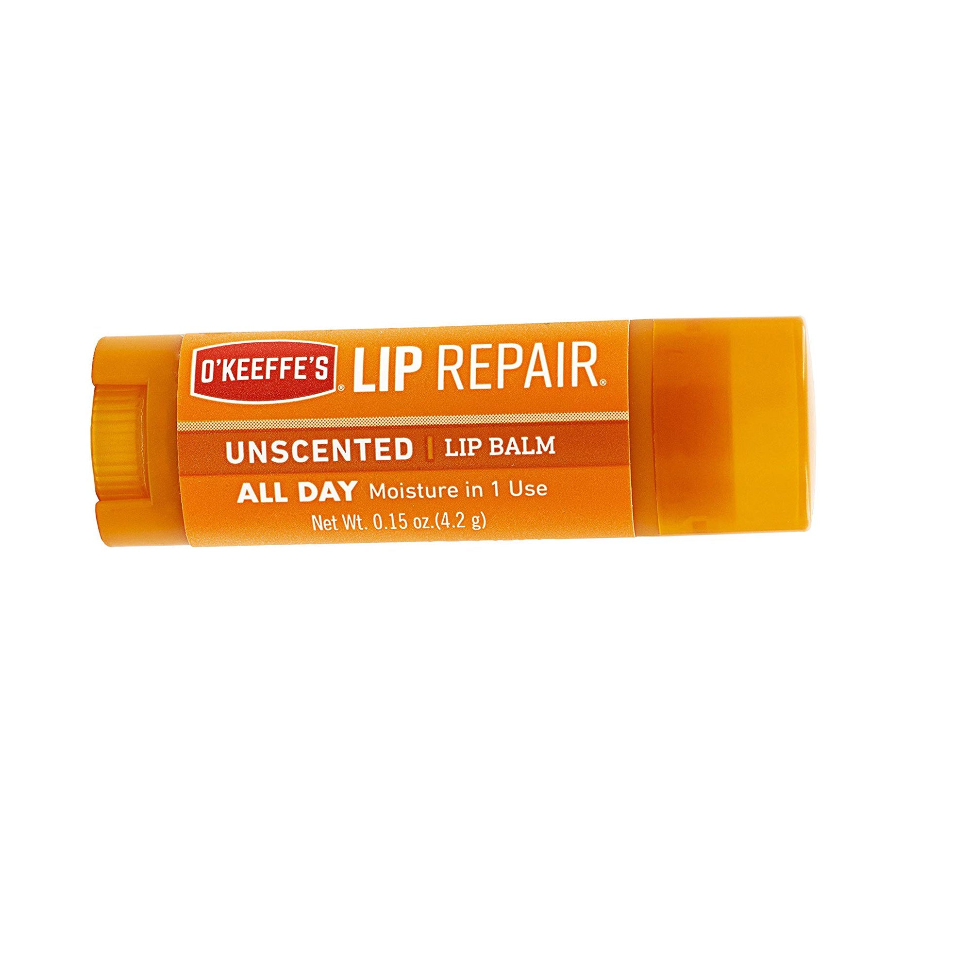 O'Keeffe's Unscented Lip Repair Balm 0.15oz - Hydrating & Soothing Lip Care for Dry, Cracked Lips - Perfect for Winter, Hiking & Daily Use