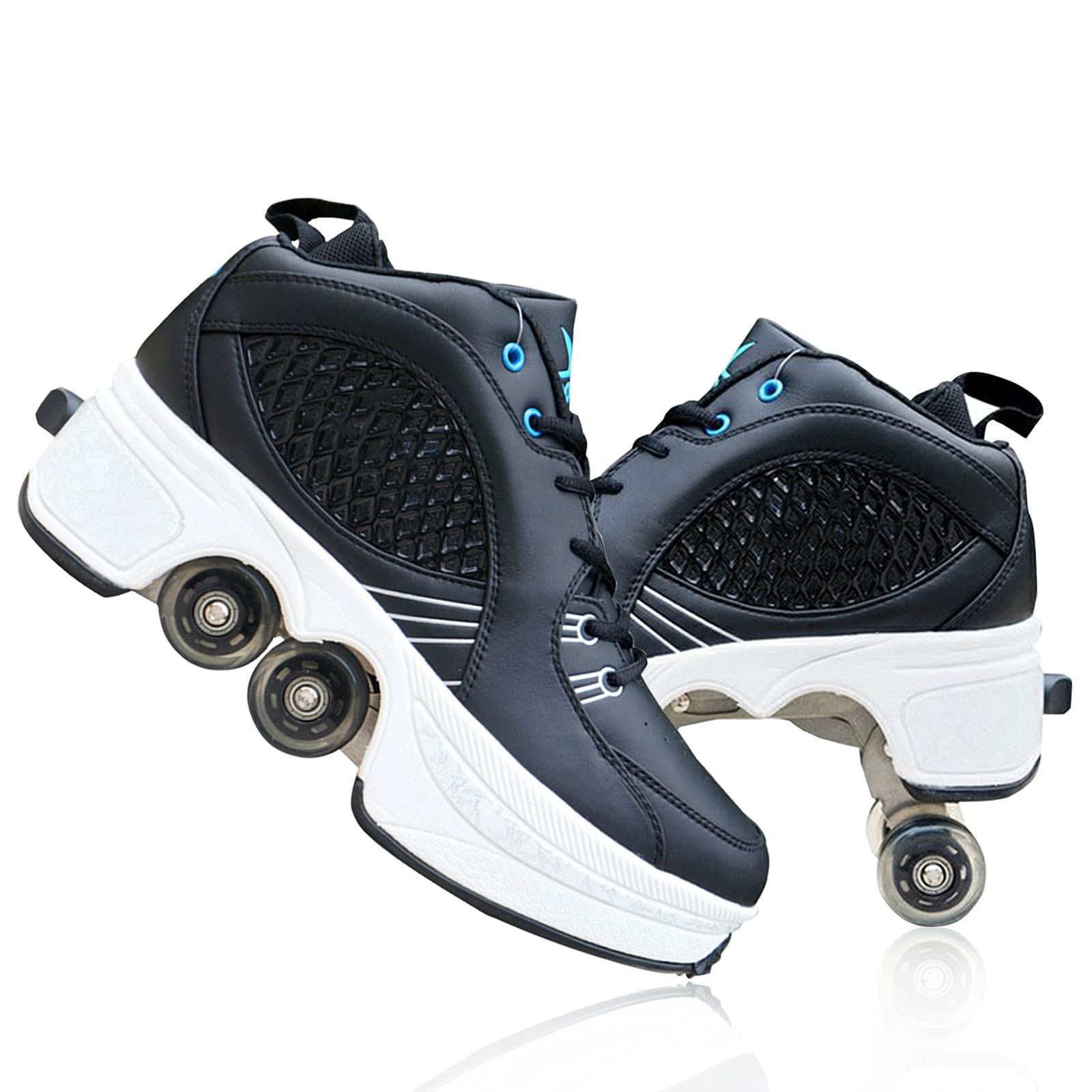 Automatic Retractable Roller Shoes for Women & Men - Outdoor Sports Walking Shoes with Pop-Out Wheels - Perfect for Commuting, Fitness & Casual Skating Fun