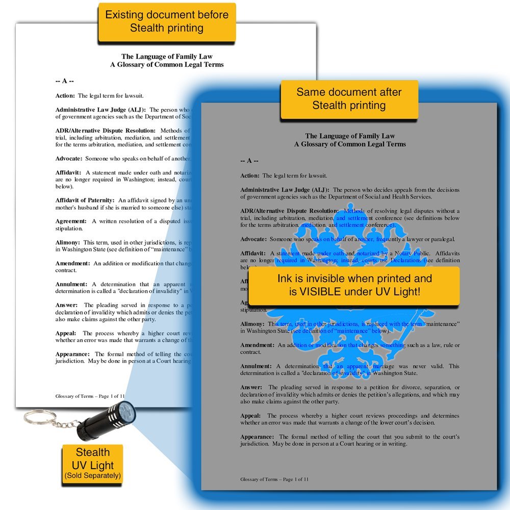 Stealth iX Ink - HP 63BiX & 63CiX Combo Pack - Invisible Ink Replacement Cartridges (Black) for Secure Printing & Confidential Documents | Home & Office Use