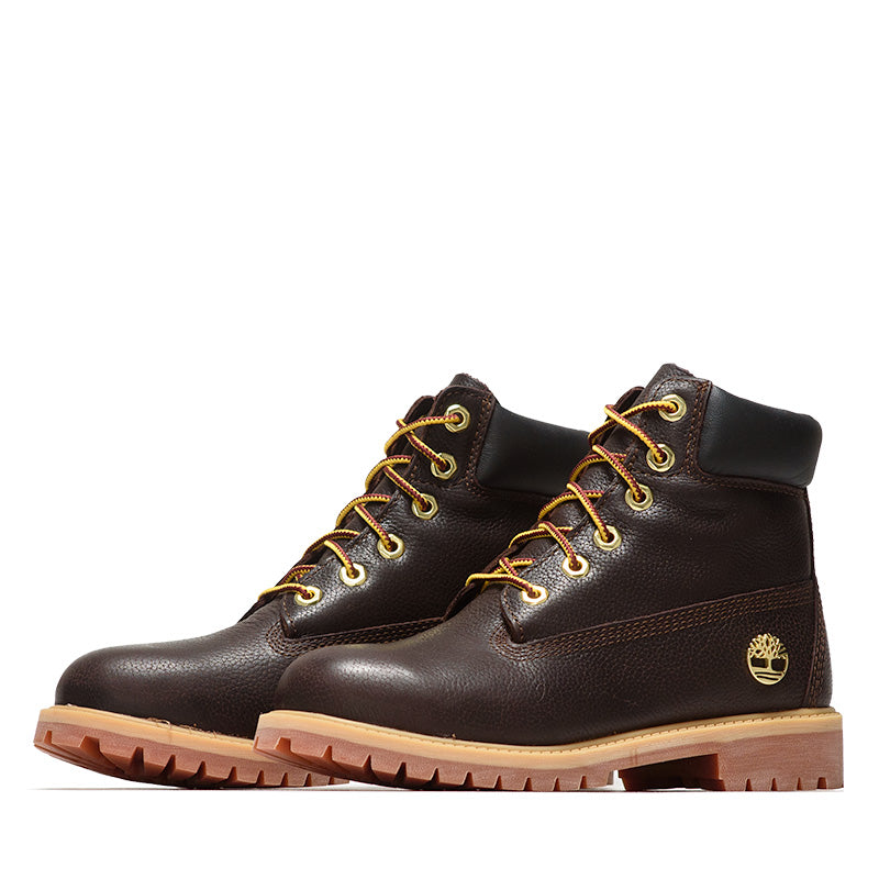 Timberland 6-Inch Premium Waterproof Leather Boots for Men - Dark Brown Espresso - Lace-Up Ankle Boots for Hiking, Work & Outdoor Adventures