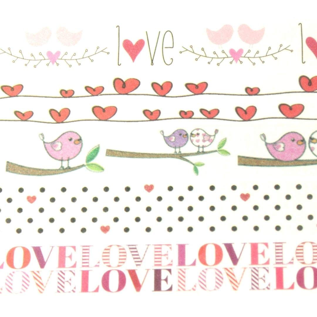 Valentine's Washi Tape Set - 5 Rolls Colorful Heart Design Craft Tapes for Scrapbooking, Bullet Journal, Planner Decoration | Perfect for Valentine's Day Gifts, DIY Projects & Love-Themed Crafts