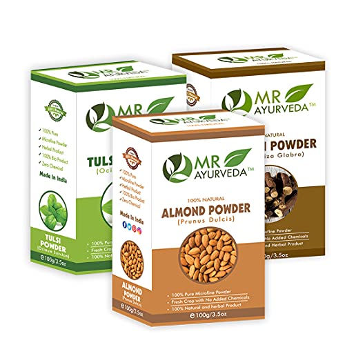 Almond Powder + Tulsi Powder + Mulethi Powder