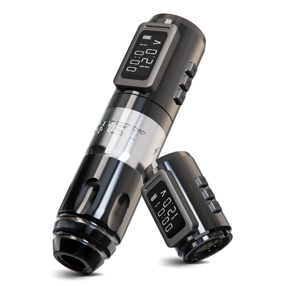 Professional Wireless Tattoo Machine Kit - Brushless Rotary Tattoo Pen Gun with 1800mAh Battery & LCD Display | Portable Cordless Tattoo Equipment for Artists | Perfect for Studio, Home & Travel Tattooing
