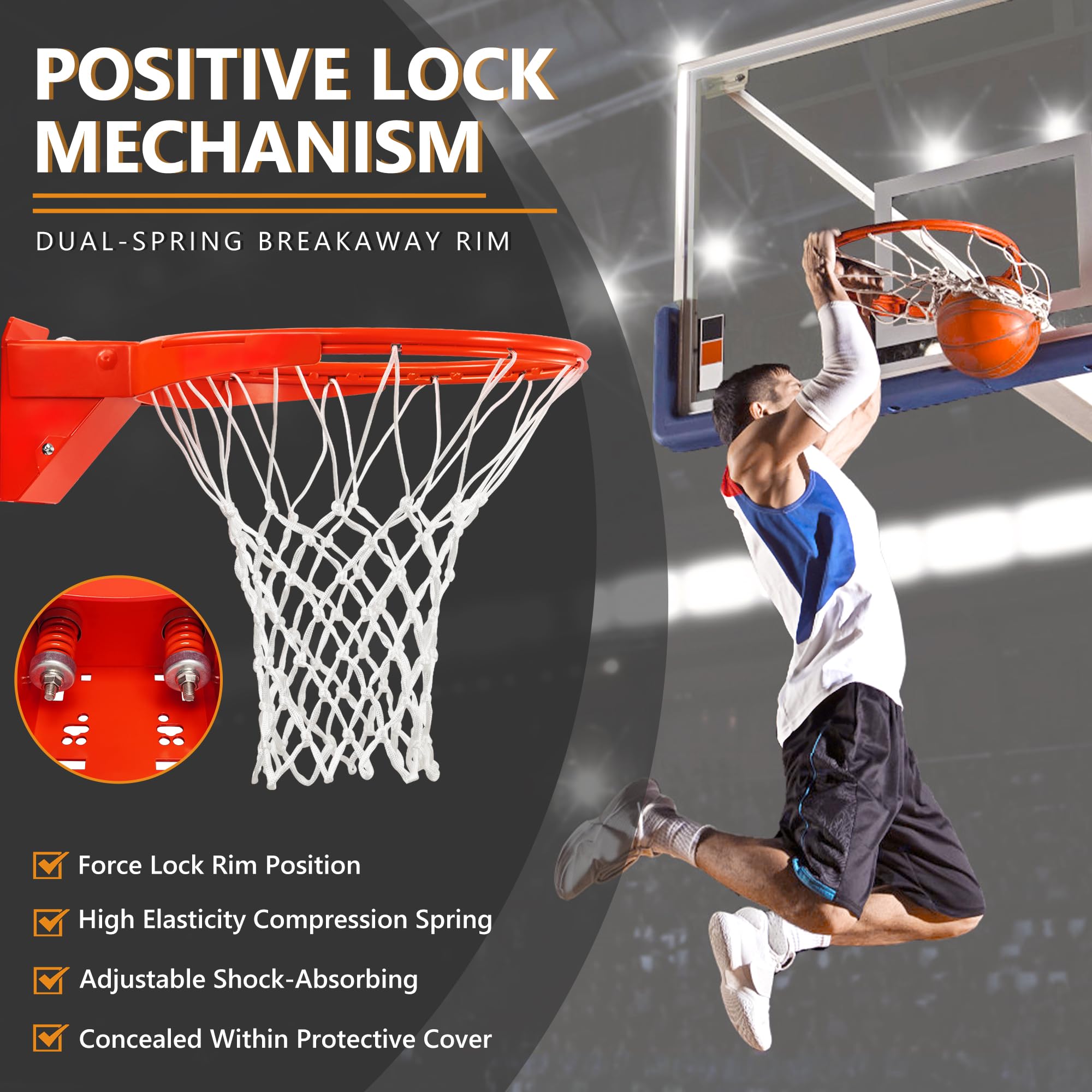Heavy Duty Breakaway Basketball Rim - 18