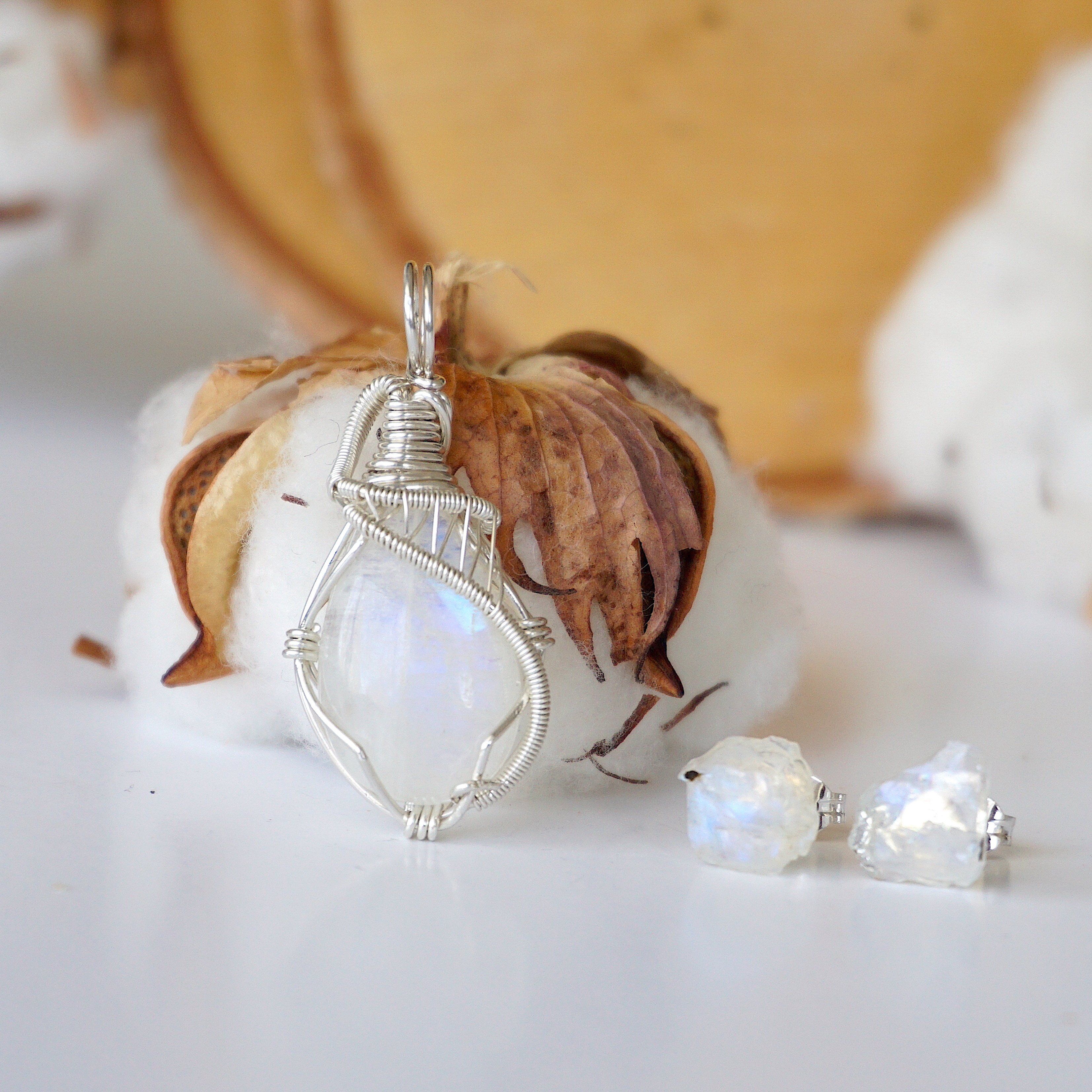 Rainbow Moonstone Jewelry Set in Sterling Silver – Perfect for Birthdays, Anniversaries & Special Occasions
