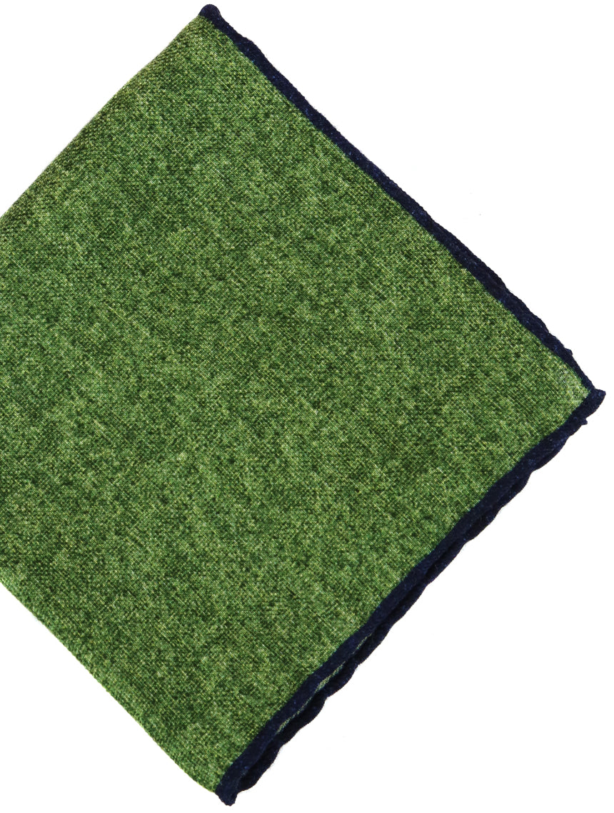 DÉCLIC Dante Plain Wool Hanky Scarf - Soft Green Woolen Handkerchief for Men & Women - Perfect for Cold Weather, Outdoor Activities & Fashion Accessories