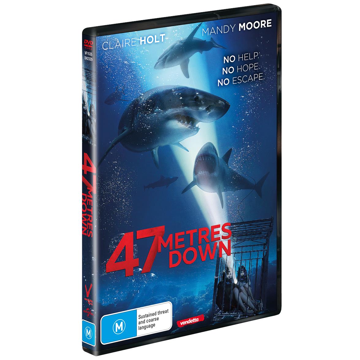 47 Meters Down DVD - Thriller Movie Collection - System Object & Generic List1 - Perfect for Movie Nights & Scary Film Enthusiasts
