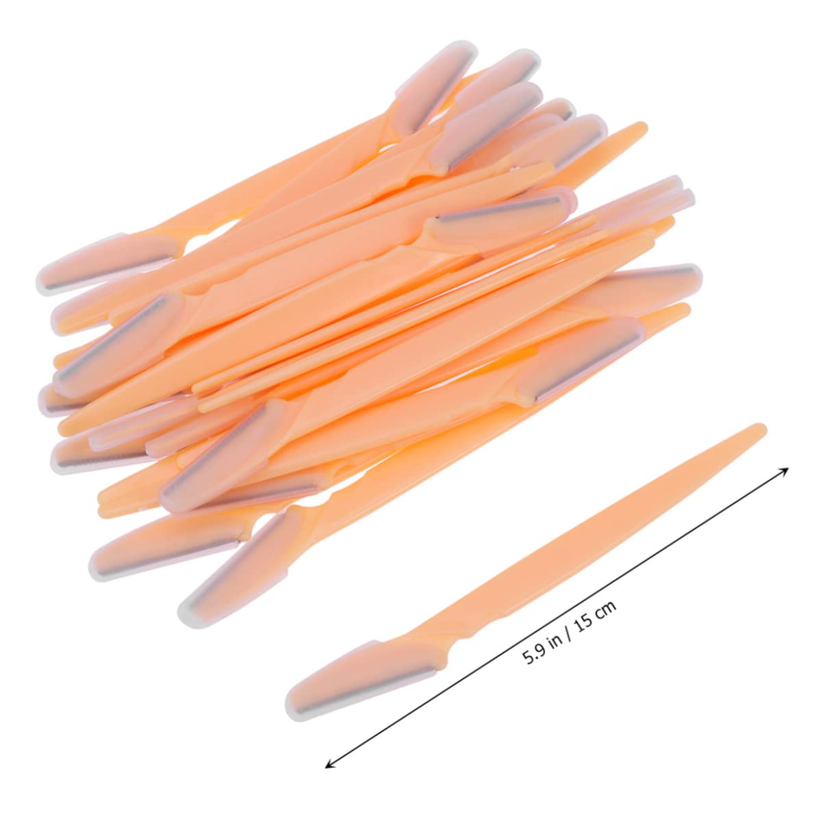 IPetboom 30-Piece Facial Razor Set for Women - Stainless Steel Eyebrow Trimmer & Shaper with Comfort Grip (Yellow) - Portable Makeup Tool for Eyebrow Shaping, Peach Fuzz Removal & Facial Hair Grooming - Perfect for Travel, Home & Salon Use