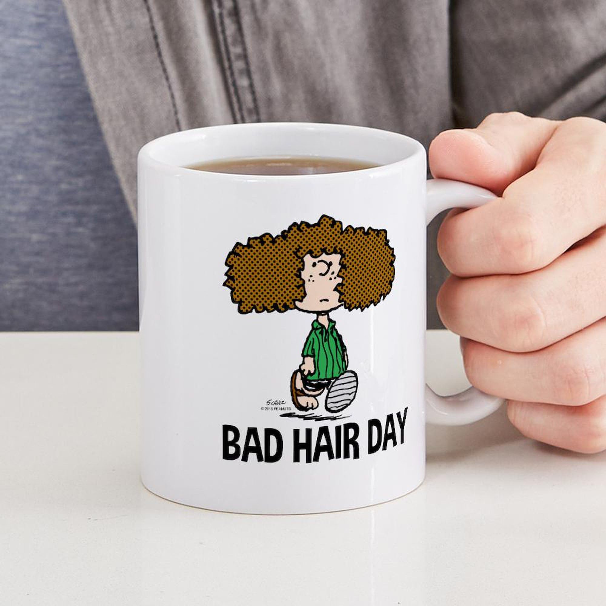 Peppermint Patty Bad Hair Day 20oz Ceramic Coffee Mug - Large 11oz (325ml) Funny Novelty Cup for Office, Home & Gifts - Perfect for Coffee, Tea & Hot Drinks