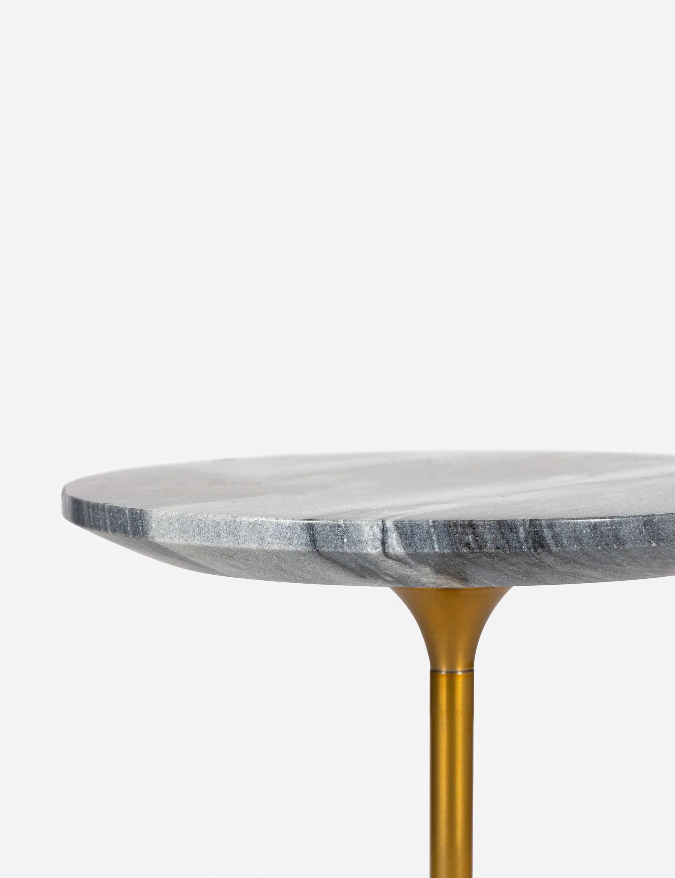Devlin Round Side Table - Modern End Table for Living Room, Bedroom & Office - Small Accent Table with Sturdy Metal Base