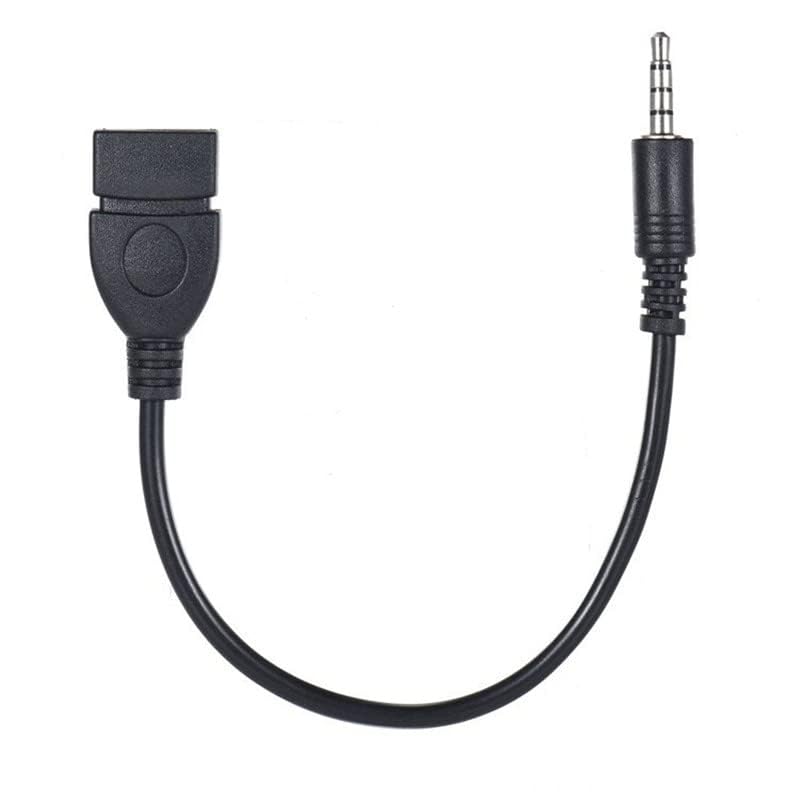 3.5mm AUX to USB A Female Car Audio Adapter Cable - Converts AUX to USB for Car Stereos, GPS, CD & DVD Players - Black | Perfect for Upgrading Car Audio Systems & Connecting Devices