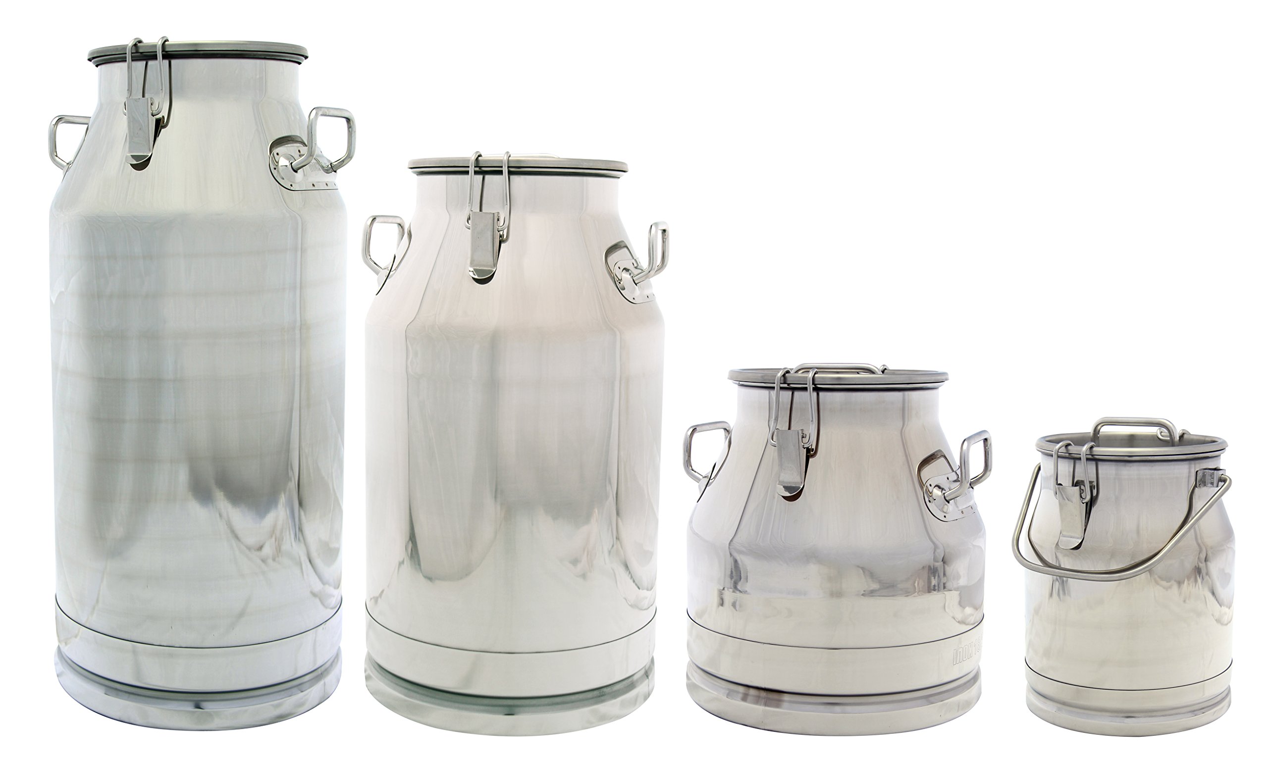 13 Gallon Stainless Steel Milk Transport Can with Secure Sealed Lid & Optional Spigot - Durable Dairy Container for Farm, Restaurant & Commercial Use