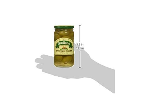 Premium Giuliano Almond Stuffed Olives - 7oz (3-Pack) | Gourmet Mediterranean Snack for Charcuterie Boards, Cocktail Parties & Healthy Appetizers