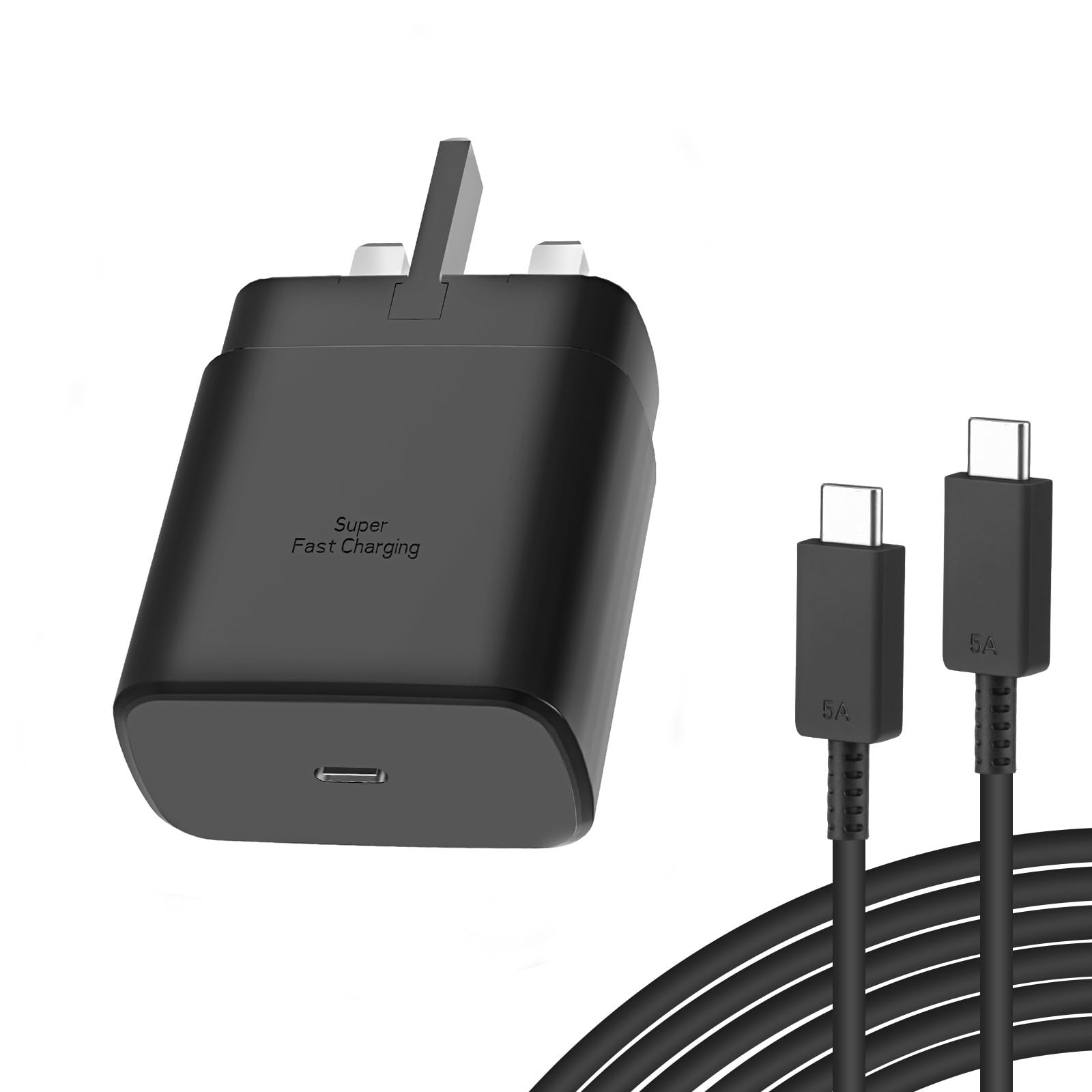 FFZZKJ 45W USB C Fast Charger with PPS & PD 3.0 - Super Fast Charging for Samsung Galaxy S24/S23 Series, Google Pixel 8 Pro, iPhone 14 Pro Max - Includes 6.6FT 5A Cable - Perfect for Home, Office & Travel Charging
