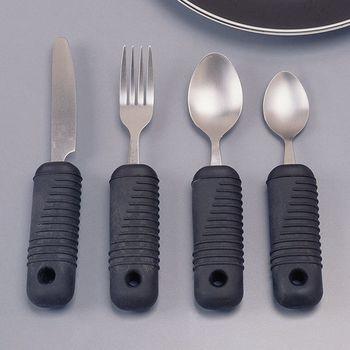 Sure Grip Bendable and Weighted Utensils - Adaptive Silverware for Arthritis, Parkinson's & Hand Tremors - Perfect for Elderly Care & Disabled Dining Assistance