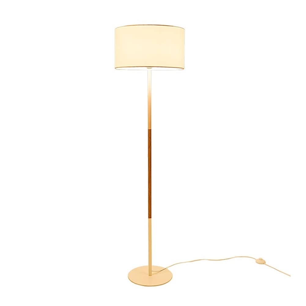 Modern Dimmable Floor Lamp with Wood Grain Stitching - Adjustable Standing Light for Bedroom, Living Room & Study - E27 Socket Reading Lamp (Color A) | Perfect for Cozy Nights & Home Office Lighting