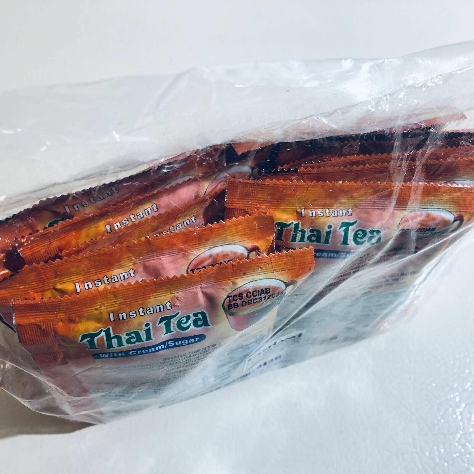 DeDe Instant Thai Tea with Cream & Sugar - 3-in-1 Mix (12 Packets, 35g Each) | Authentic Thai Iced Tea | Perfect for Home, Office & Cafes | Exp 12/24