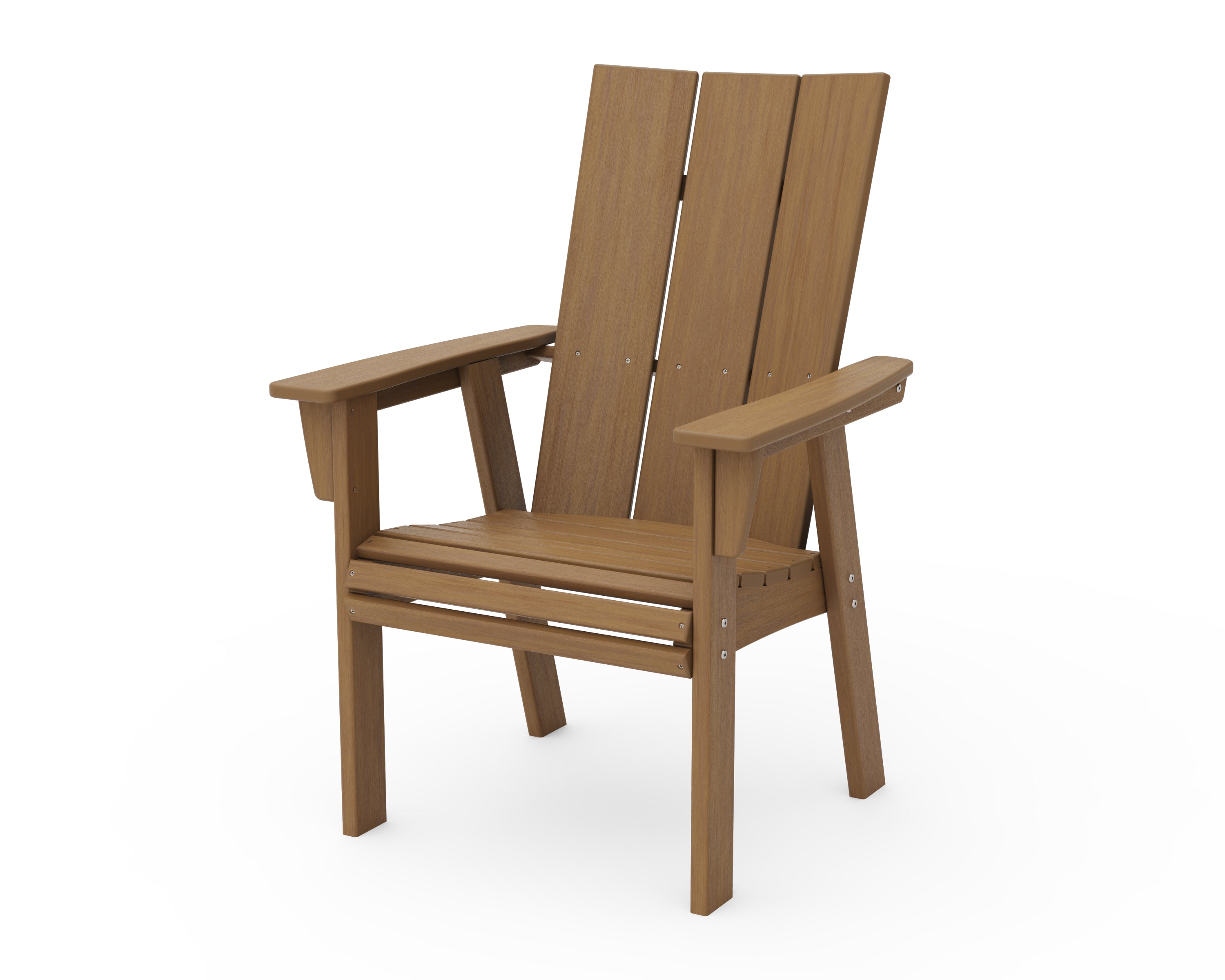 POLYWOOD Modern Curveback Adirondack Dining Chair - Outdoor Patio Furniture, All-Weather Resin, Comfortable Seating for Garden, Poolside & Backyard Relaxation
