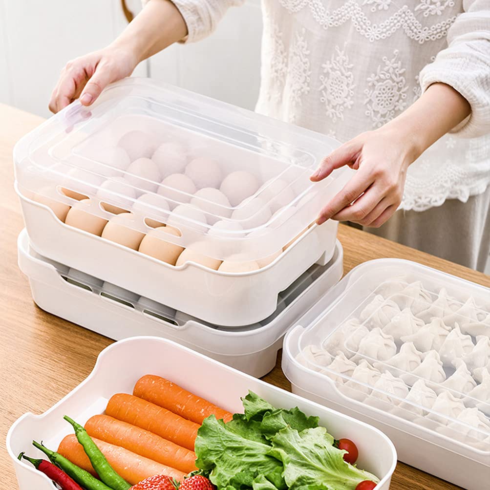 24-Pack Egg Container - Durable Egg Tray & Holder for Fresh Eggs - Perfect for Refrigerator Storage, Farm Fresh Eggs & Kitchen Organization