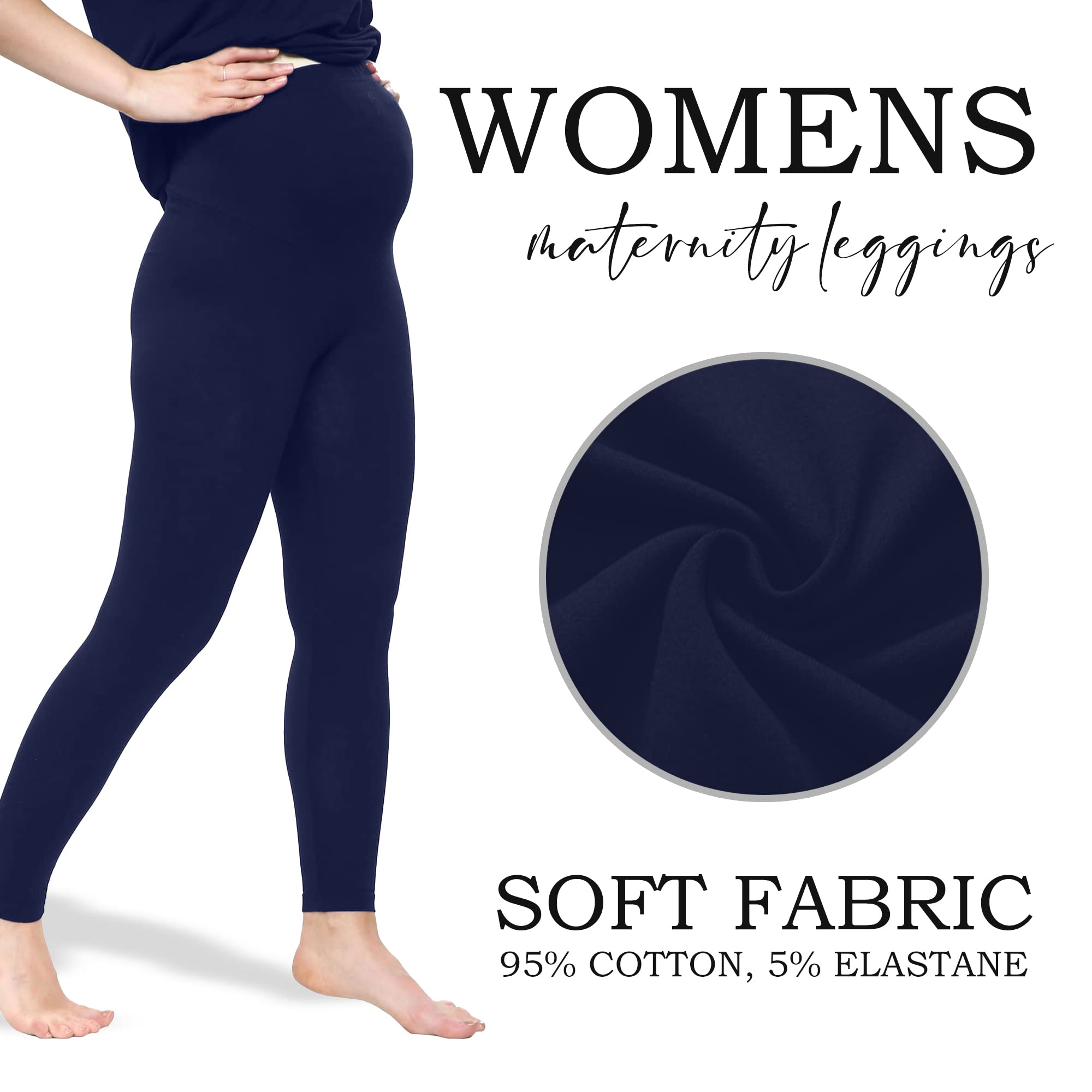 The Fancy Dress® Women's Maternity Leggings - Over Bump Pregnancy Yoga Pants with Elastic Waistband | Buttery Soft & Super Stretchy Ankle-Length Leggings | Plus Size UK 8-22 | Perfect for Yoga, Workouts & Everyday Comfort During Pregnancy