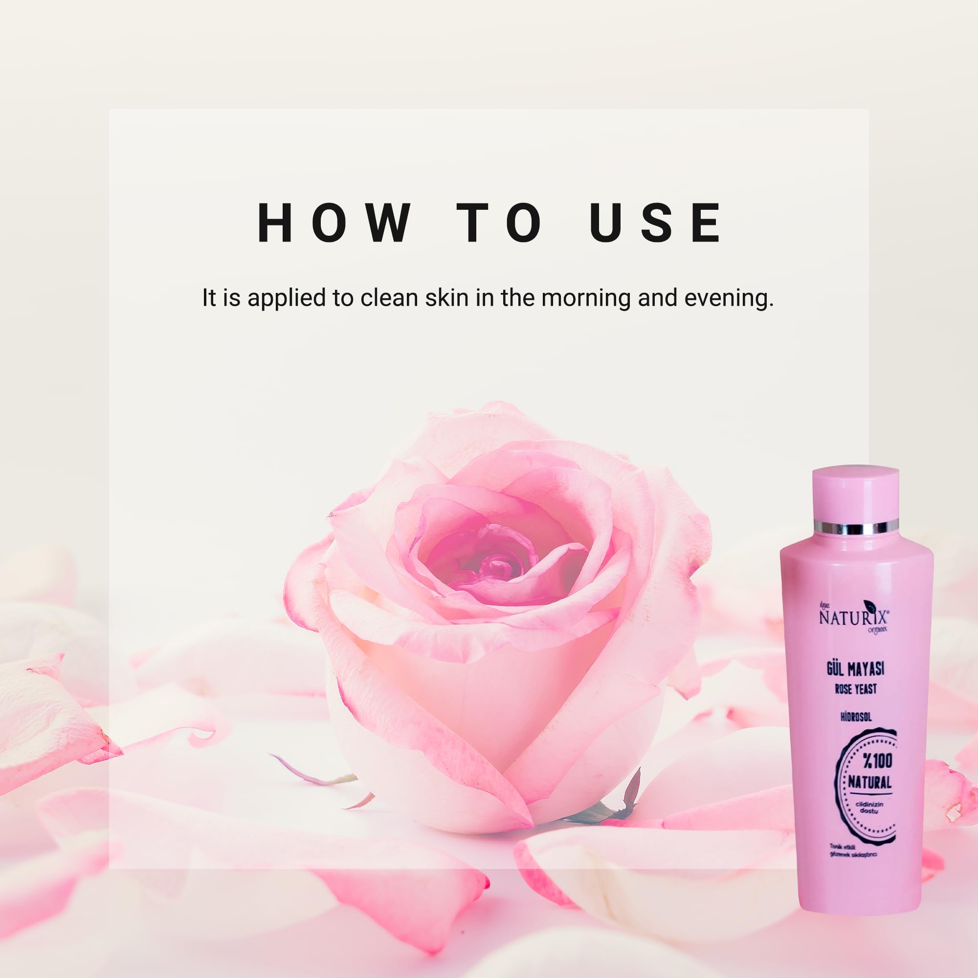 Rose Yeast Facial Cleanser for Glowing Skin - Deep Cleansing, Moisturizing & Pore Tightening | Rose Water Makeup Remover | Perfect for Daily Skincare & Post-Makeup Cleansing