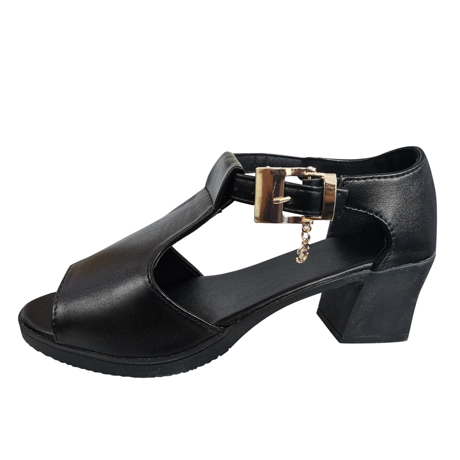 Breathable Women's Slip-On Sneakers - Casual Low Heel Chunky Heel Shoes for Outdoor & Leisure | Comfortable Navy Blue & Black Dress Shoes (Size 7.5) | Perfect for Walking, Travel & Everyday Wear