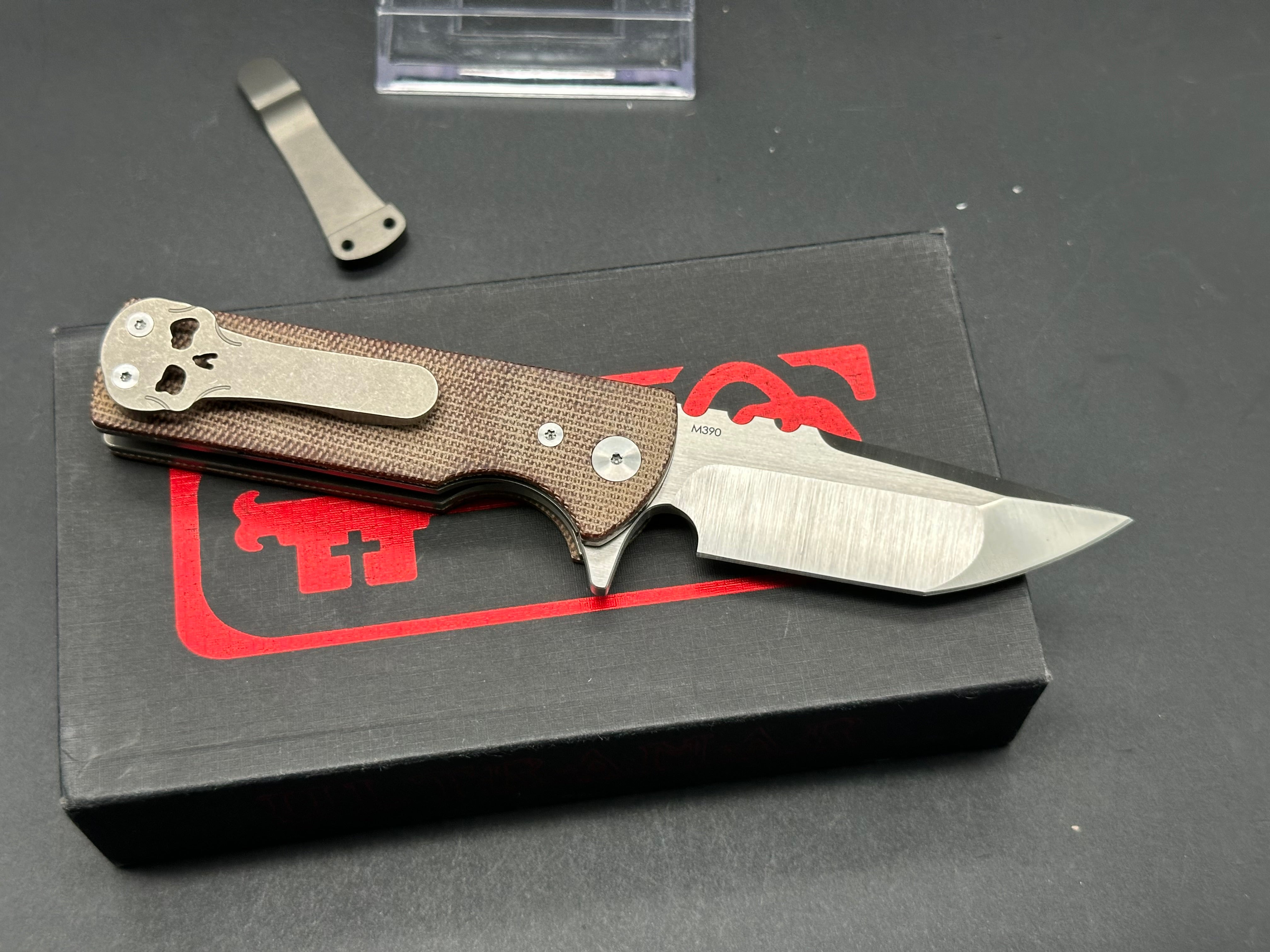 Chaves TAK Folding Knife - Brown Micarta Handle, Premium EDC Pocket Knife for Outdoor, Camping, and Everyday Carry