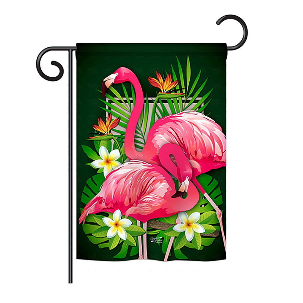 Tropical Flamingo Garden Flag - 13