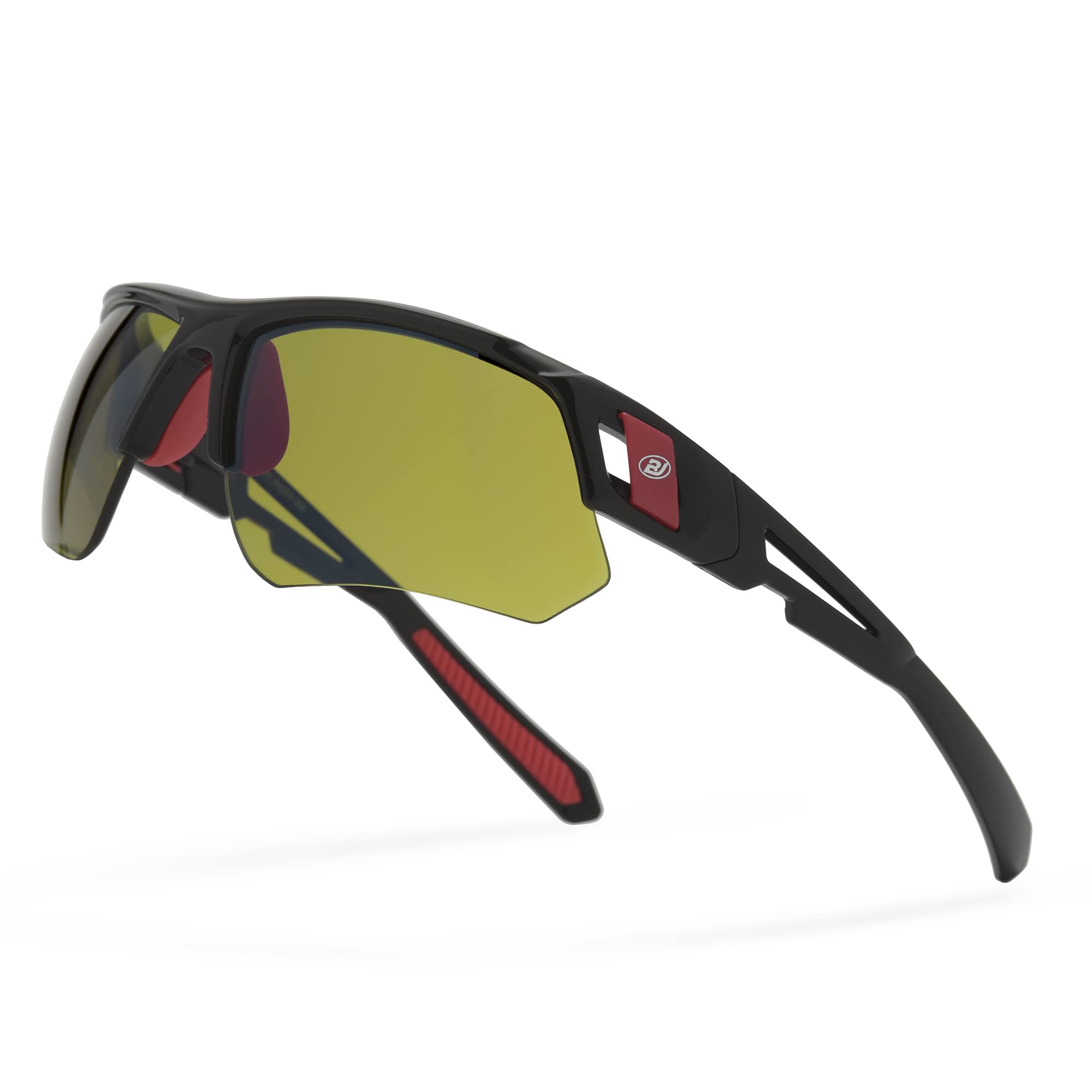 BLAITEJUS Golf Sunglasses for Men & Women - UV400 Protection Wrap Sports Sunglasses with Semi-Rimless Design - Perfect for Golfing, Running, Cycling & Outdoor Activities