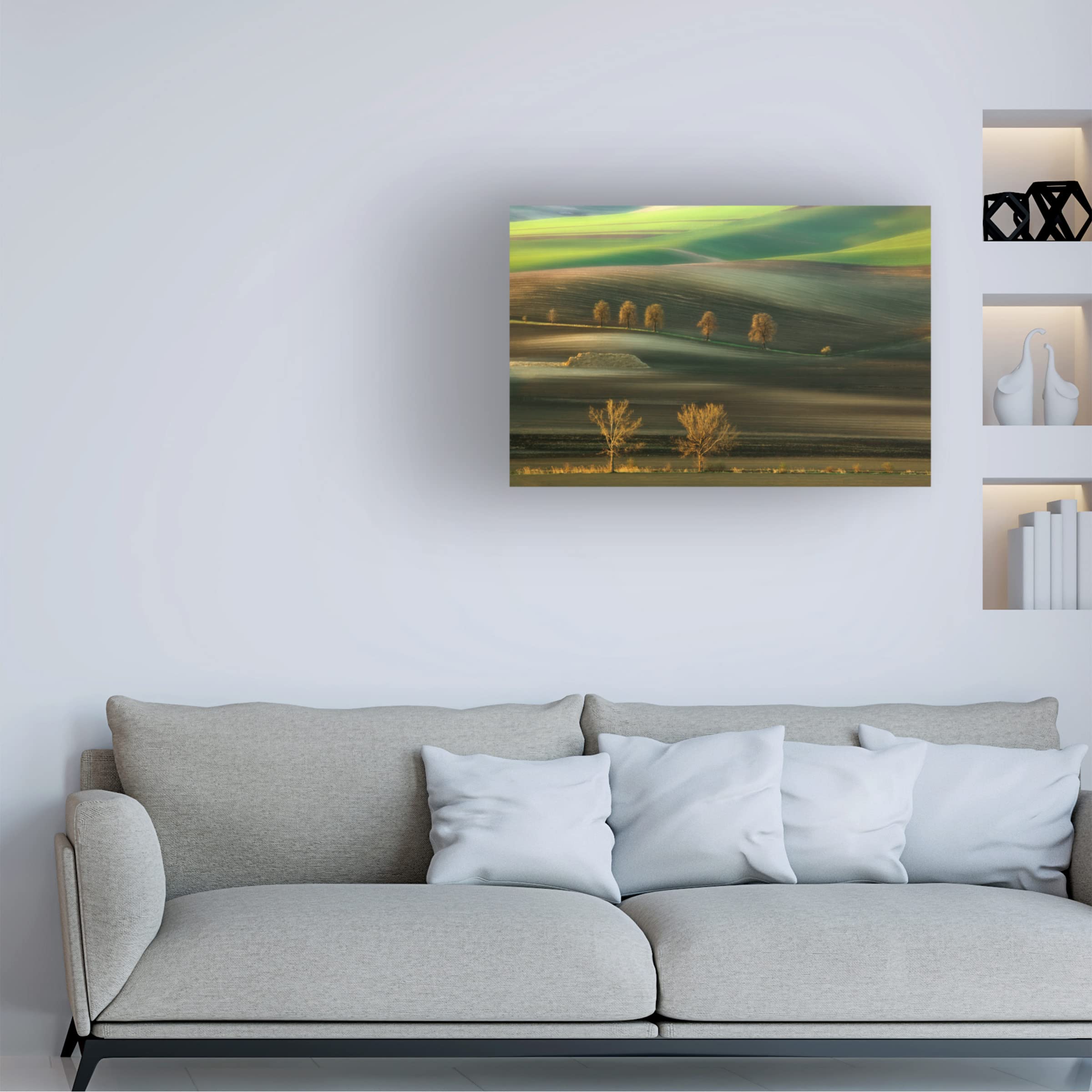 Trademark Fine Art 'Ten' Canvas Wall Art by Krzysztof Browko - Modern Abstract Painting for Living Room, Bedroom & Office Decor