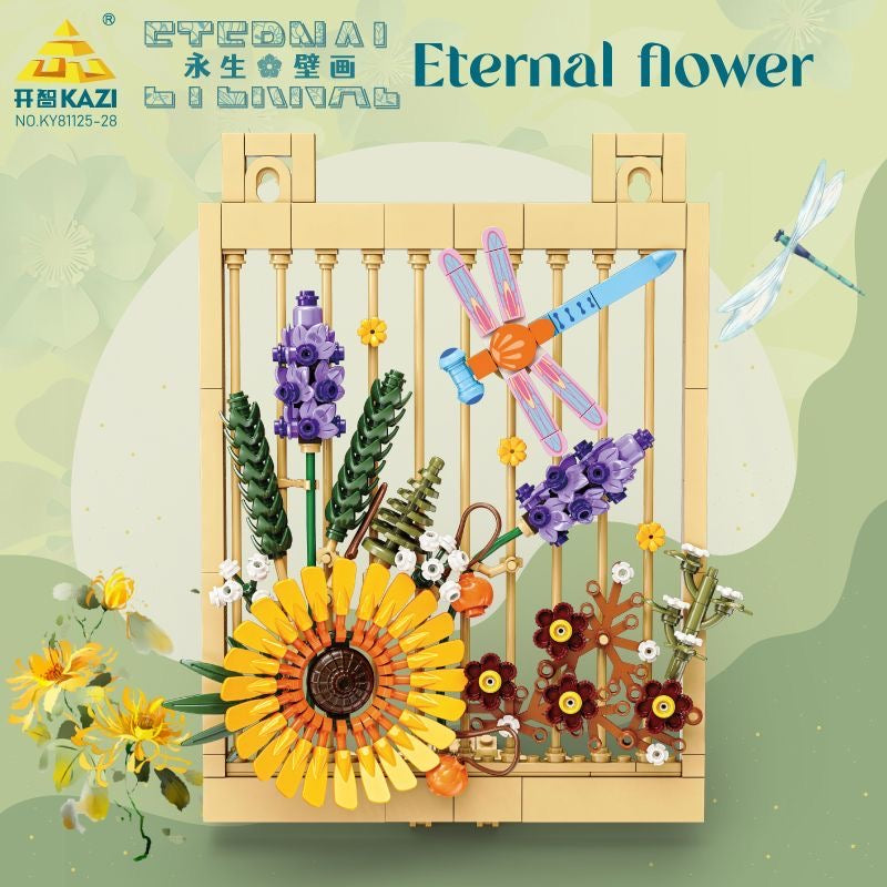 KAZI Flower Mural Wall Decal - Vibrant Floral Wall Sticker for Home & Office Decor | Perfect for Living Room, Bedroom, Nursery & Dormitory