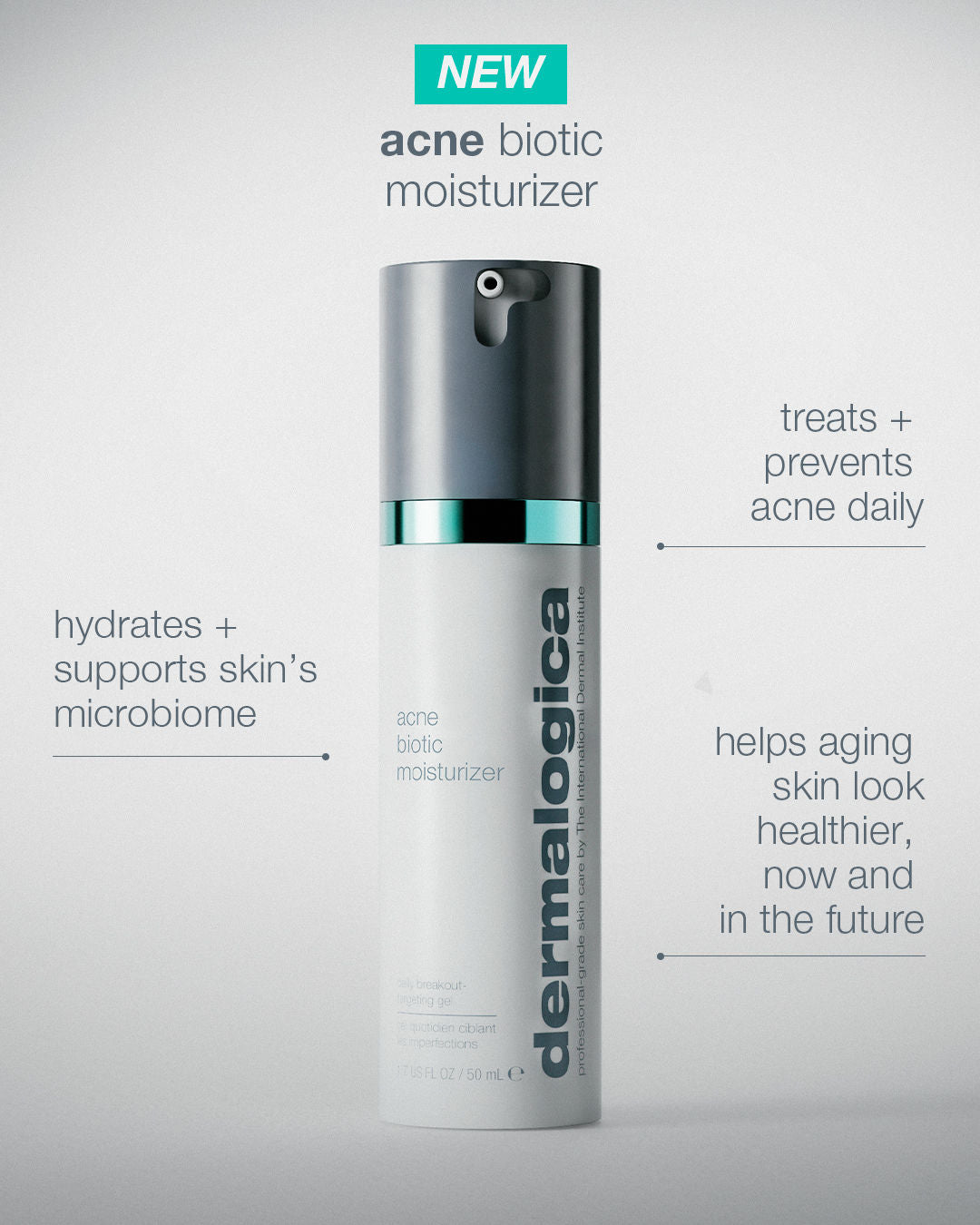Best Acne Biotic Moisturizer for Clear Skin - Probiotic Face Cream for Acne-Prone Skin - Daily Hydration & Blemish Control - Perfect for Morning & Night Skincare Routine