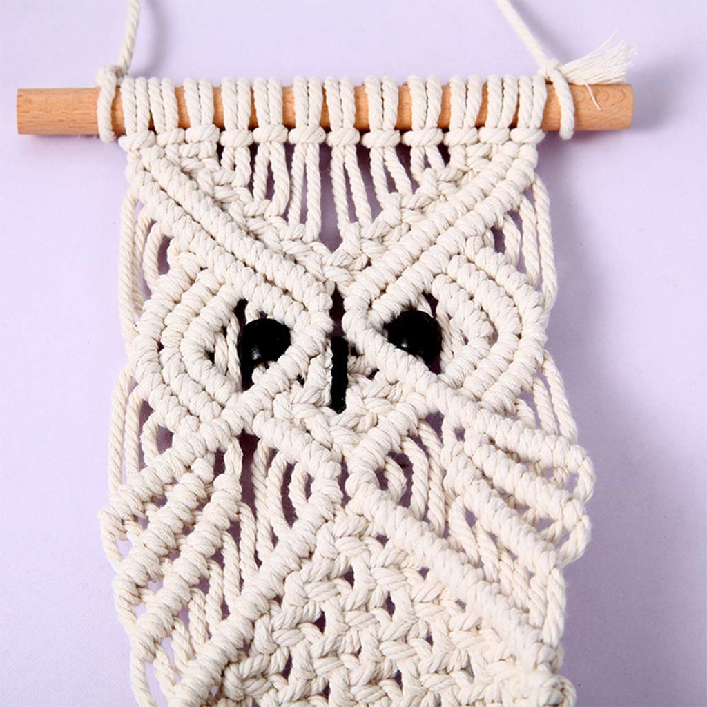 Handmade Macrame Owl Plant Hanger - Boho Wall Decor for Indoor Plants, Flower Pots & Hanging Baskets | Perfect for Living Room, Bedroom, Balcony & Garden Decor