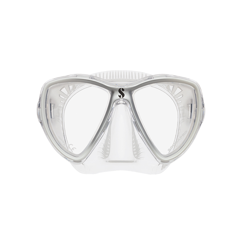 Scubapro Synergy Mini White/Silver Scuba Diving Mask - Comfortable Snorkeling Gear for Men & Women - Perfect for Ocean, Pool & Freediving Adventures