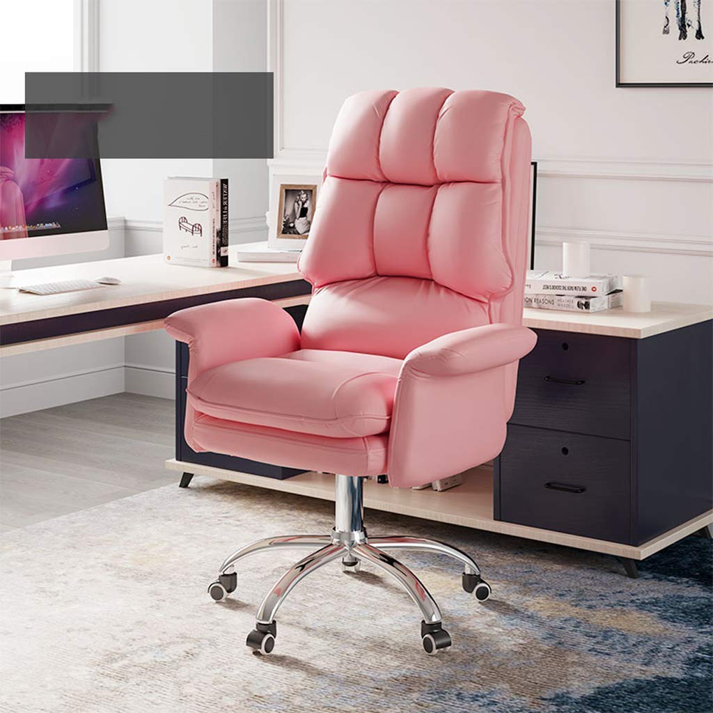 FMOGE Ergonomic Office Desk Chair - Adjustable Swivel Computer Chair with Lumbar Support for Home, Office, Conference & Gaming - Pink Executive Chair for Work, Study & Relaxation