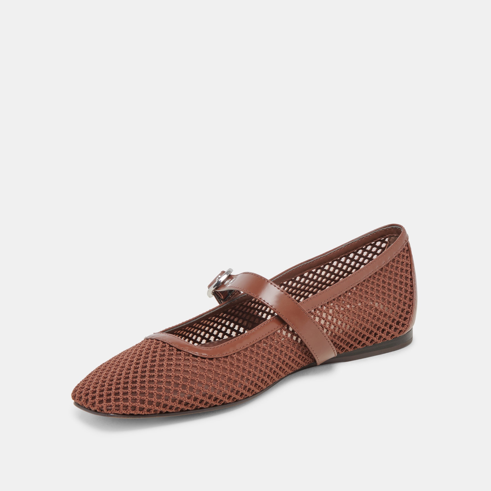RODNI Women's Comfortable Mesh Ballet Flats - Breathable Woven Toffee Color Slip-On Shoes for Casual Wear, Work & Travel