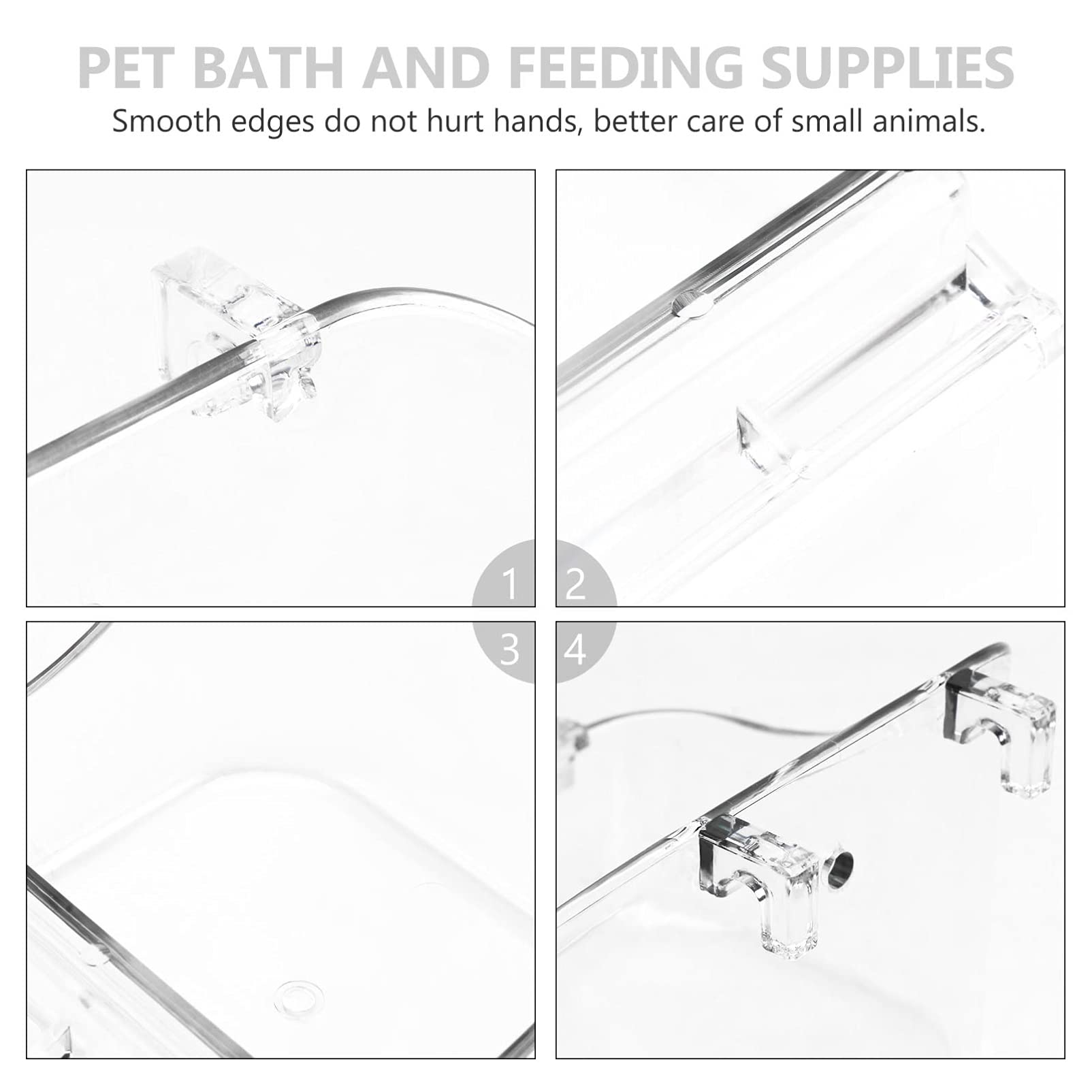 Premium Transparent Hanging Bird Feeder & Waterer Cups - Durable Food Bowl for Parrots, Pigeons, Budgies, Parakeets - Ideal Cage Accessory for Hamsters & Small Pets - Perfect for Home, Aviary & Outdoor Use
