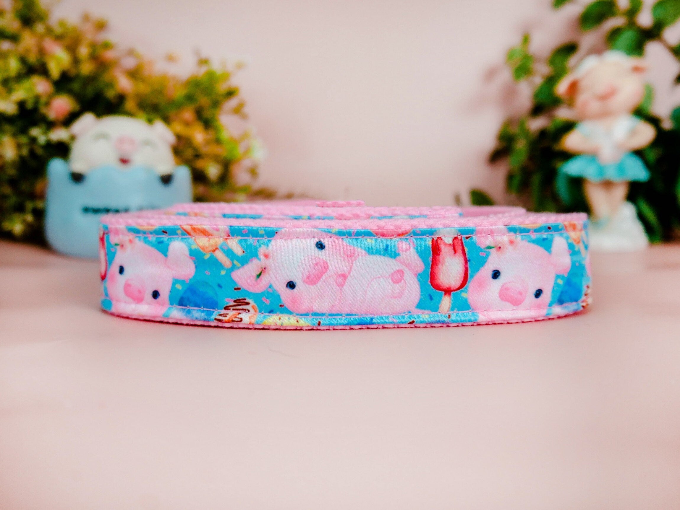 Premium Dog Collar - Cute Piggy, Donut & Popsicle Designs | Comfortable & Durable Pet Accessory for Small & Medium Dogs | Perfect for Walks, Training & Playtime