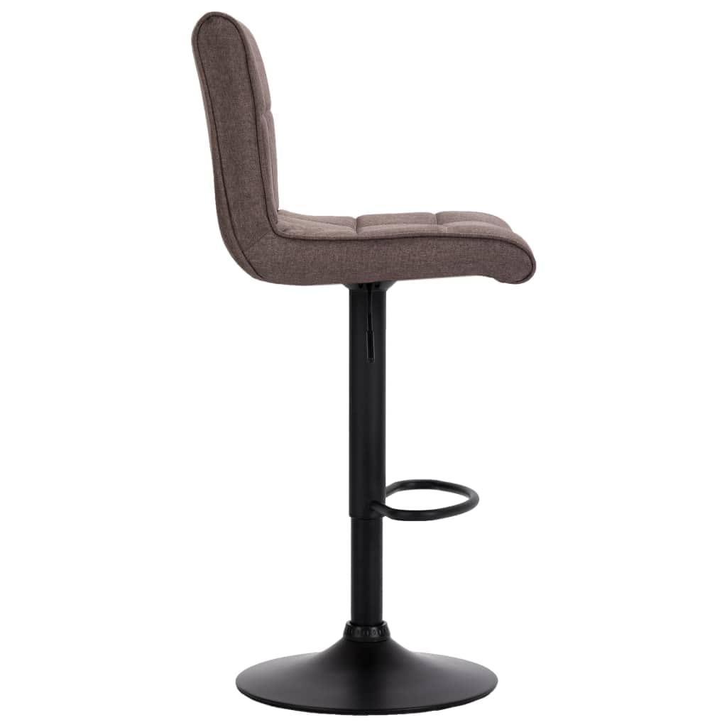 2-Pack Taupe Fabric Counter Height Bar Stools with Back - Armless Kitchen Counter Stools for Home Pub, Dining & Entertainment Areas - Durable & Comfortable Seating for Bars, Islands & Breakfast Nooks