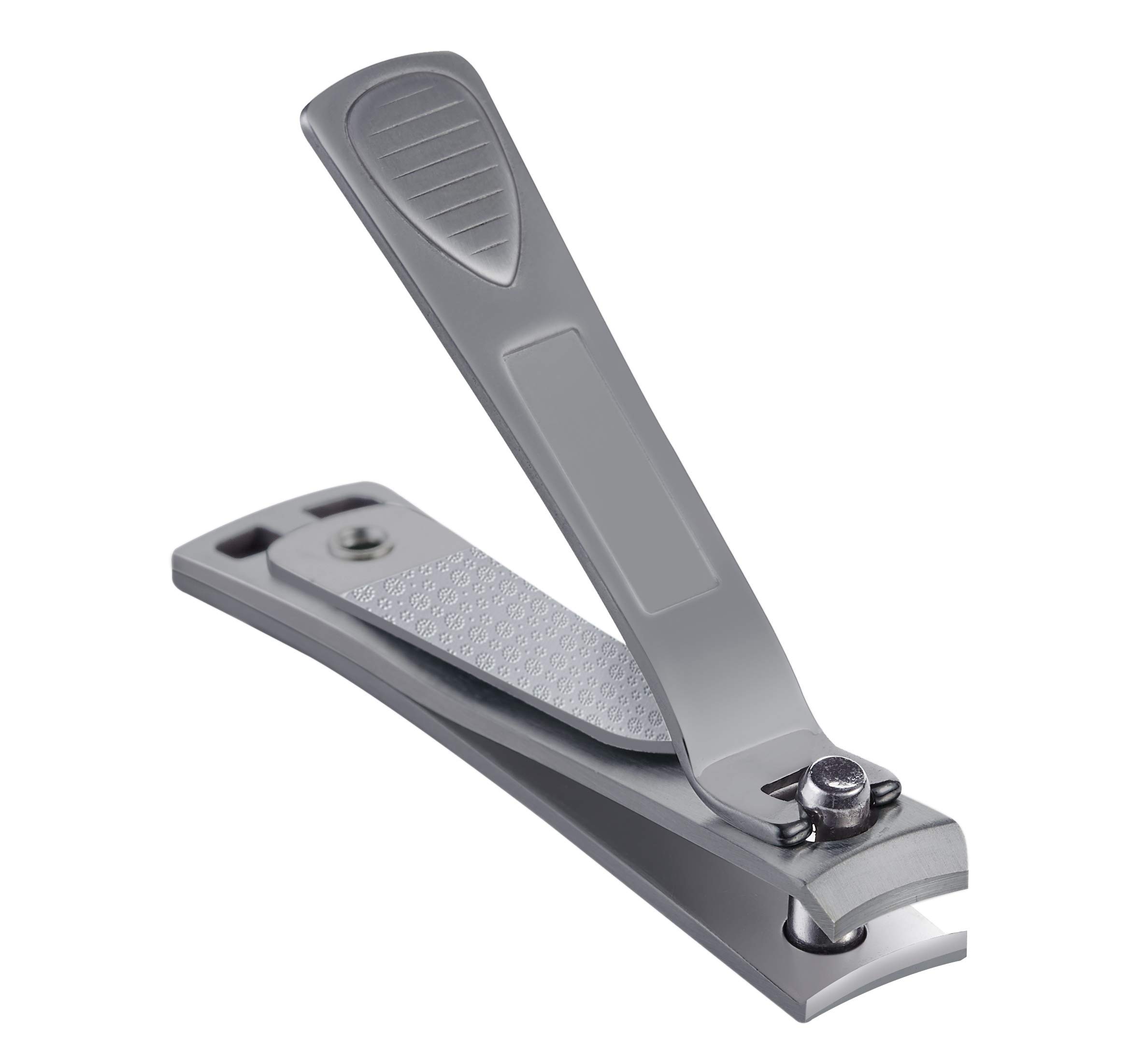 Professional Stainless Steel Nail Clippers Set with Swing-Out Nail Cleaner & Nail File - Sharp Fingernail & Toenail Clippers with Ergonomic Wide Press Lever - Perfect for Home, Travel & Salon Manicure/Pedicure Kits