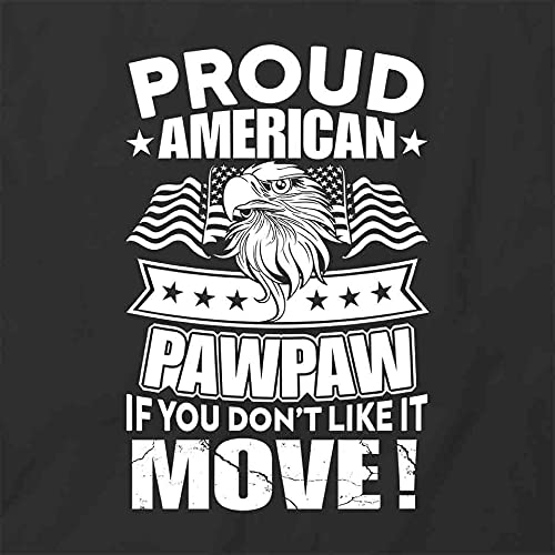 Proud American Pawpaw T-Shirt - Black Graphic Printed Tee | Patriotic Casual Wear for Men & Women | Perfect for 4th of July, BBQ Parties & Outdoor Events