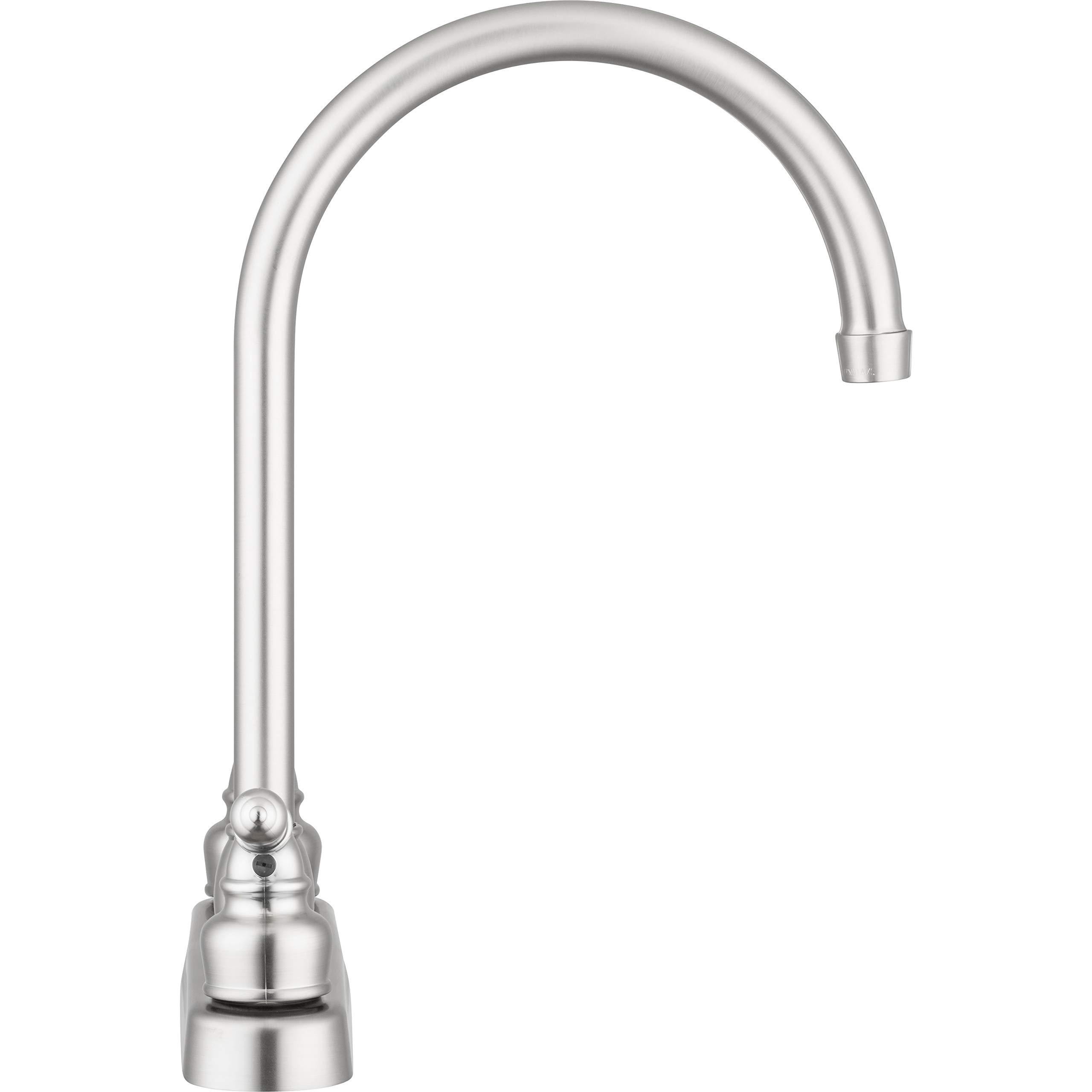 Pacific Bay Lynden Modern High Arc Kitchen Sink Faucet - Brushed Satin Nickel Finish - ABS Plastic with Metallic Coating - Perfect for Farmhouse, RV & Small Kitchen Sinks