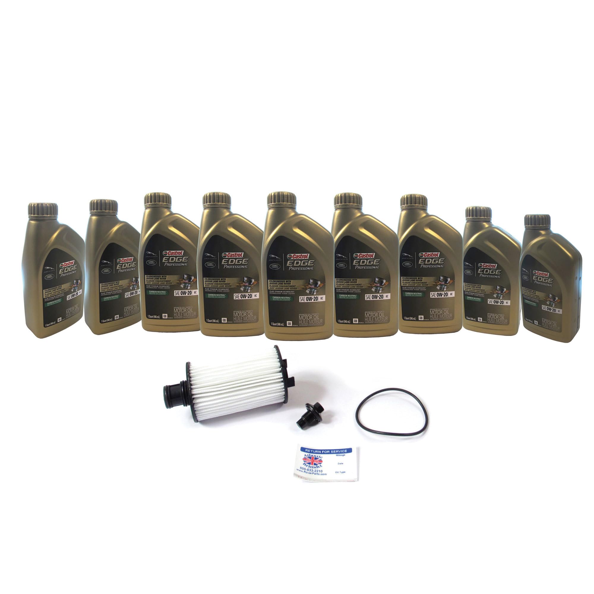 Complete Oil Change Kit for Land Rover LR4, Discovery 5 & Range Rover Sport - Includes MAHLE Oil Filter, Seal & 9 Quarts 0W-20 OE Oil - DIY Car Maintenance for Smooth Engine Performance